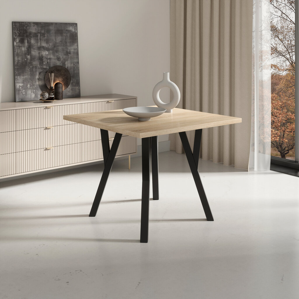 ADRK Furniture 84 Rodos -keittiöryhmä, harmaa / ruskea hinta ja tiedot | Ruokailuryhmät | hobbyhall.fi