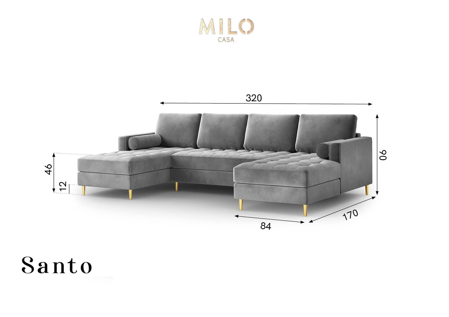 Milo Casa Santo 6S -kulmasohva, vaaleanpunainen hinta ja tiedot | Kulmasohvat ja divaanisohvat | hobbyhall.fi