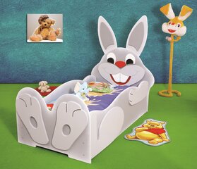 Sänky patjalla Rabbit Small, harmaa hinta ja tiedot | Lastensängyt | hobbyhall.fi
