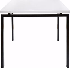 Pöytä Sandra 120, valkoinen/musta hinta ja tiedot | Ruokapöydät | hobbyhall.fi