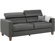Kolmen istuttava sohva Notio Living Lopez GL/PU, harmaa hinta ja tiedot | Sohvat ja vuodesohvat | hobbyhall.fi