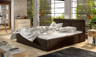 Sänky Belluno MD, 140x200 cm, synteettinen nahka, ruskea hinta ja tiedot | Sängyt | hobbyhall.fi