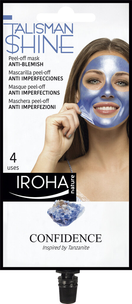 Kasvonaamio Iroha Talisman Collection Peel-off Mask Blue Anti-Blemish, 4 käyttökertaa hinta ja tiedot | Kasvonaamiot ja silmänalusaamiot | hobbyhall.fi