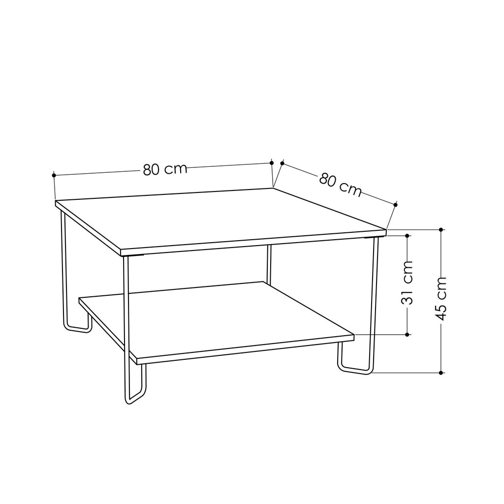 Sohvapöytä Marbo, harmaa hinta ja tiedot | Sohvapöydät | hobbyhall.fi