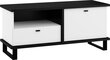 TV-taso Meblocross Cross Cro-19 1D1S, musta/valkoinen hinta ja tiedot | TV-tasot | hobbyhall.fi