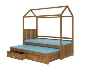 Sänky ADRK Furniture Jonasek, 80x180 cm, tummanruskea hinta ja tiedot | Lastensängyt | hobbyhall.fi