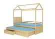 Sänky ADRK Furniture Jonasek, 90 x 200 cm, vaaleanruskea hinta ja tiedot | Lastensängyt | hobbyhall.fi