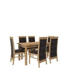 Ruokailuryhmä ADRK Furniture Rodos 7, ruskea hinta ja tiedot | ADRK Furniture Keittiön kalusteet | hobbyhall.fi