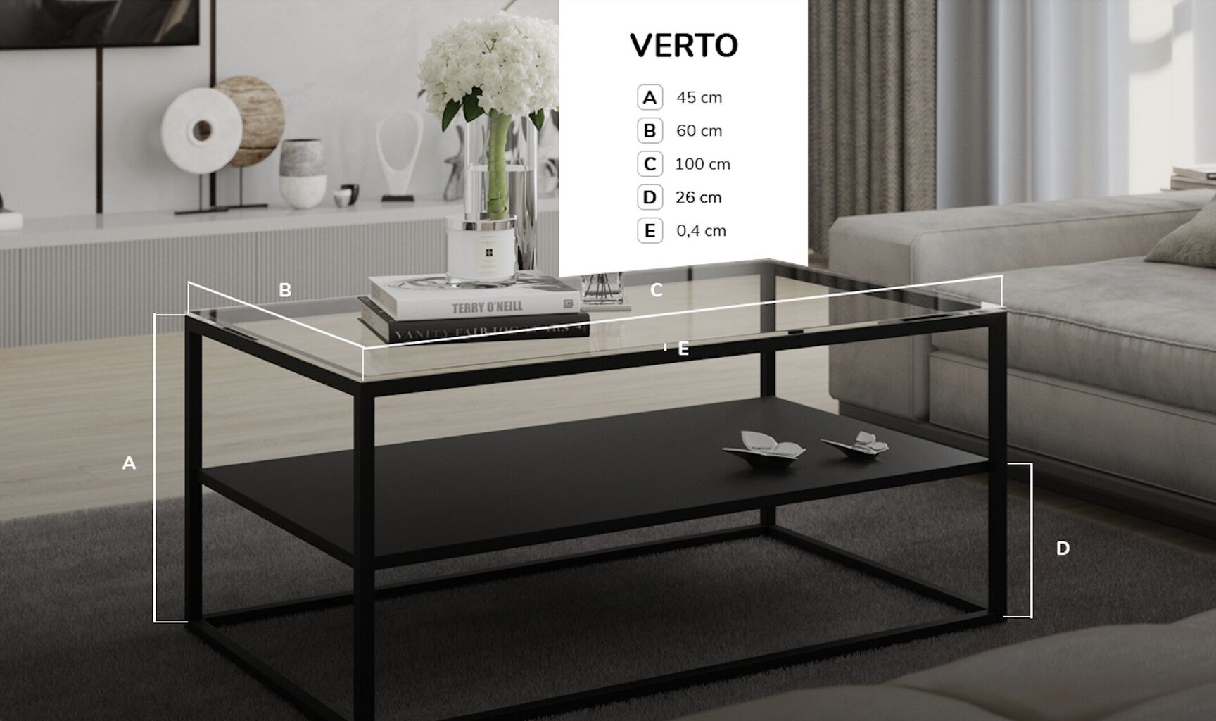 Sohvapöytä NORE Verto, musta hinta ja tiedot | Sohvapöydät | hobbyhall.fi