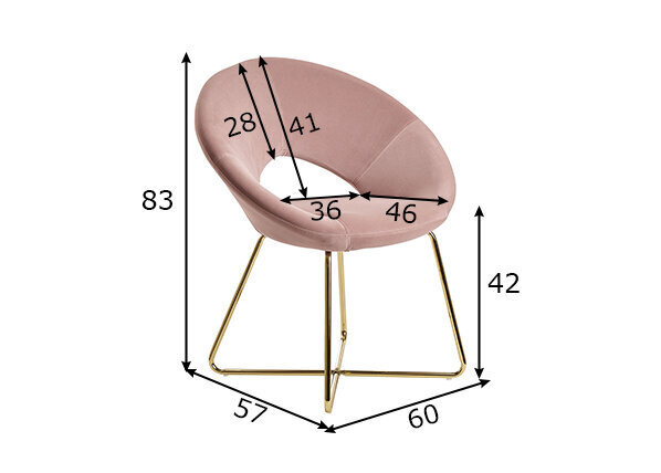 Ruokailutuoli, roosa hinta ja tiedot | Ruokapöydän tuolit | hobbyhall.fi