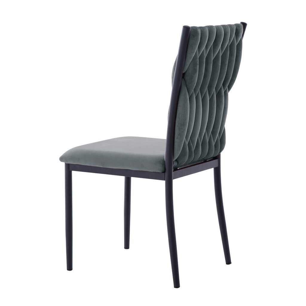 Tuoli EMORY 47 x 59 x H93 cm, harmaa sametti hinta ja tiedot | Ruokapöydän tuolit | hobbyhall.fi