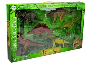 Dinosaurusfiguurisarja, Stegosaurus, 6kpl. hinta ja tiedot | Poikien lelut | hobbyhall.fi