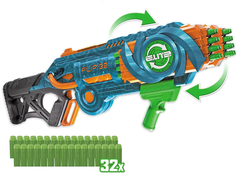 Leluase lisävarusteineen, Nerf Elite 2.0 Flip-32 hinta ja tiedot | Poikien lelut | hobbyhall.fi