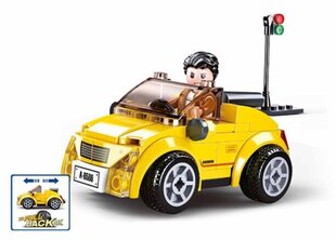 Rakennussetti Sluban Pull-Back Yellow Cabrio, 85 osaa hinta ja tiedot | LEGOT ja rakennuslelut | hobbyhall.fi
