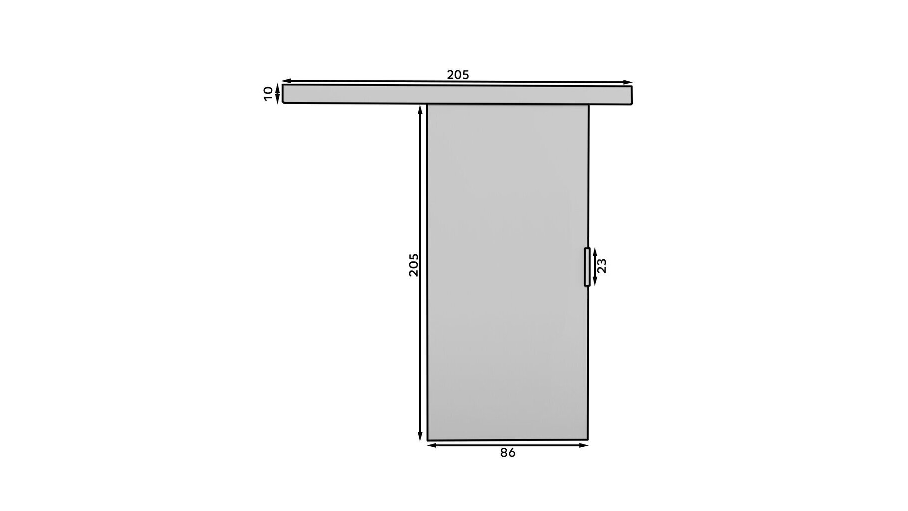 ADRK Furniture Pixi 86 -liukuovi, ruskea hinta ja tiedot | Kaapit | hobbyhall.fi