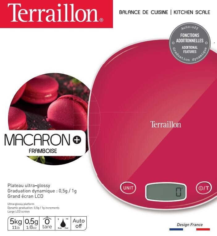 Terraillon Macaron + Framboise hinta ja tiedot | Keittiövaa'at | hobbyhall.fi