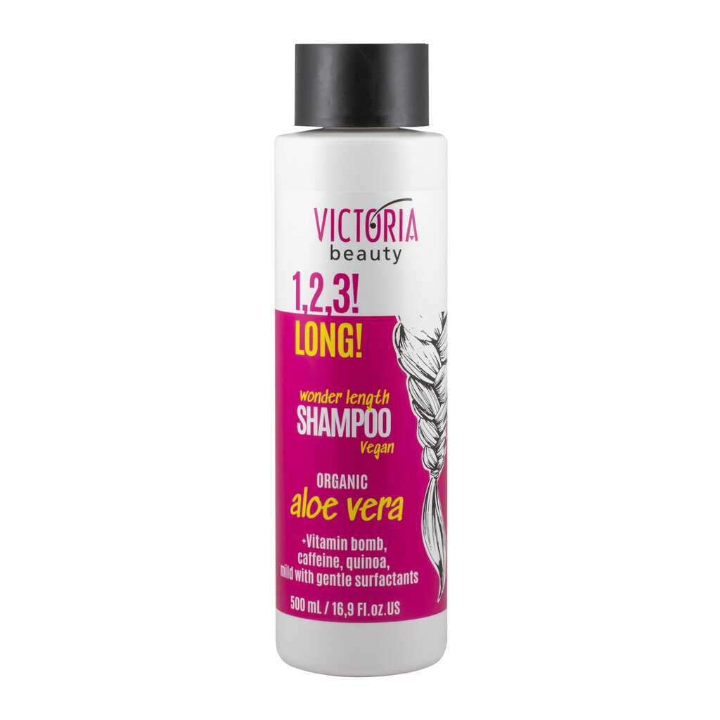 Victoria Beauty 1,2,3! Long! Hiusten kasvua edistävä shampoo luonnonmukaisella aloella, boliviankyyhkyn uutetta, 500ml hinta ja tiedot | Shampoot | hobbyhall.fi