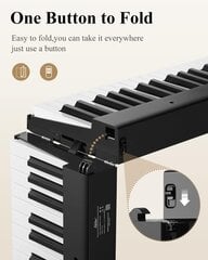 Eastar EP-10 taitettava digitaalinen piano 88 Key täysikokoinen puolipainotettu näppäimistö, Bluetooth kannettava sähköpiano pianolaukulla hinta ja tiedot | Kosketinsoittimet | hobbyhall.fi