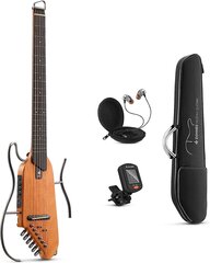 Donner HUSH-I -kitara matkustamiseen - kannettava ultrakevyt ja hiljainen akustinen sähkökitara, mahonkirunko irrotettavilla kehyksillä, keikkalaukku ja tarvikkeet hinta ja tiedot | Donner Kodinkoneet ja kodinelektroniikka | hobbyhall.fi