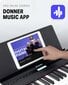 Donner DEP-20 Digital Piano 88 Key täysikokoinen painotettu näppäimistö, kannettava sähköpiano Sustain-pedaalilla, virtalähde hinta ja tiedot | Kosketinsoittimet | hobbyhall.fi