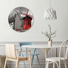 Seinäkello, Moulin Rouge, 80x80 cm hinta ja tiedot | Kellot | hobbyhall.fi