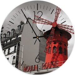 Seinäkello, Moulin Rouge, 80x80 cm hinta ja tiedot | Kellot | hobbyhall.fi