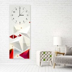 Seinäkello, Abstraktit kolmiot, 25x65 cm hinta ja tiedot | Kellot | hobbyhall.fi
