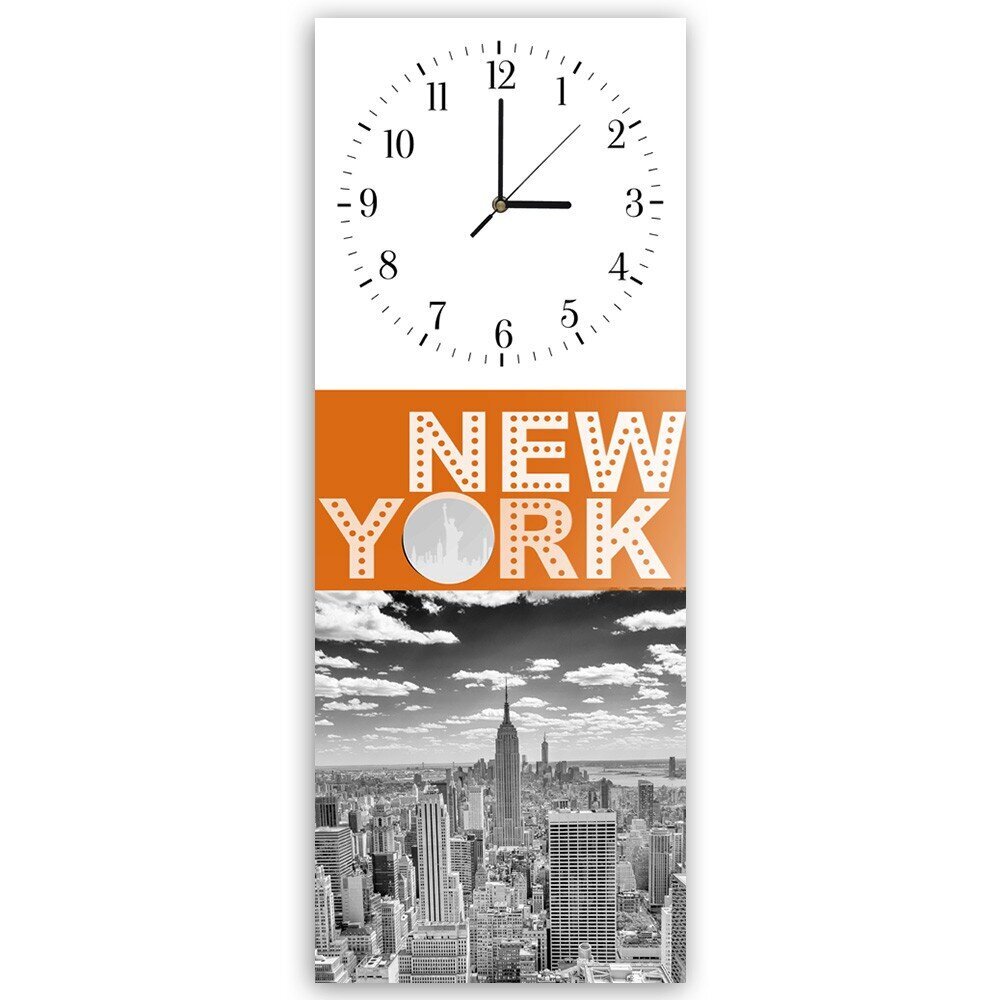 Seinäkello, New York City, 30x90 cm hinta ja tiedot | Kellot | hobbyhall.fi