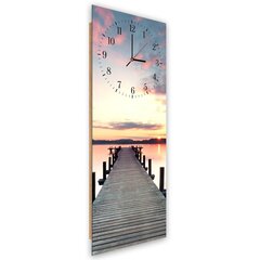 Seinäkello, Silta auringonlaskun aikaan, 25x65 cm hinta ja tiedot | Kellot | hobbyhall.fi