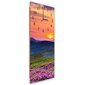 Seinäkello, Vuoristoniitty auringonlaskun aikaan, 25x65 cm hinta ja tiedot | Kellot | hobbyhall.fi