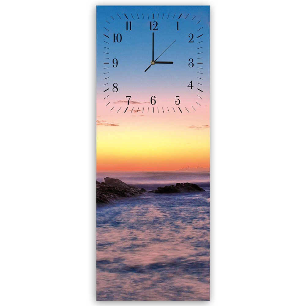 Seinäkello, Kiviä auringonlaskun aikaan, 40x118 cm hinta ja tiedot | Kellot | hobbyhall.fi