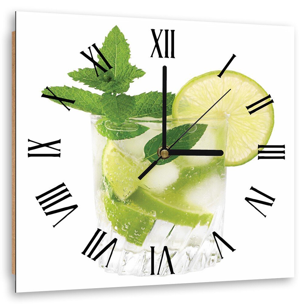 Seinäkello, Mojiton aika, 40x40 cm hinta ja tiedot | Kellot | hobbyhall.fi