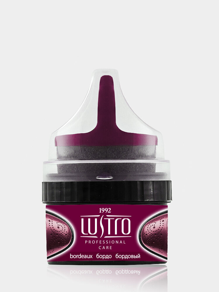 Nahkainen kenkien hoitovoide LUSTRO 50 ml, viininpunainen hinta ja tiedot | Vaatteiden ja jalkineiden hoito | hobbyhall.fi