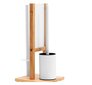 Valkoinen bambu wc-paperi ja harjateline 321502 hinta ja tiedot | WC-istuimen lisätarvikkeet | hobbyhall.fi