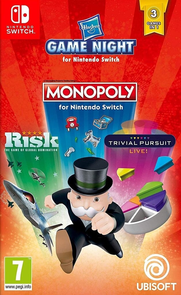 Nintendo Switch peli Hasbro Game Night incl. Monopoly, Risk and Trivial Pursuit hinta ja tiedot | Tietokone- ja konsolipelit | hobbyhall.fi