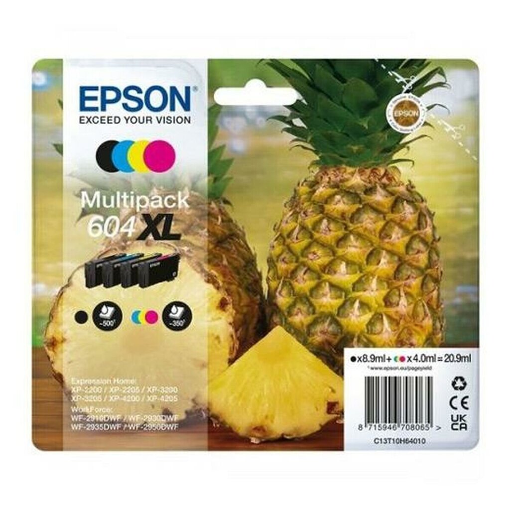 Epson TIN Epson Ink 604XL C13T10H64010 Multipack (BK/C/M/Y) hinta ja tiedot | Mustekasetit | hobbyhall.fi