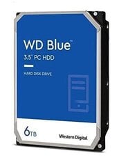 Western Digital HDD SATA 6TB 6GB/S 256MB/BLUE WD60EZAX WDC hinta ja tiedot | Kovalevyt | hobbyhall.fi