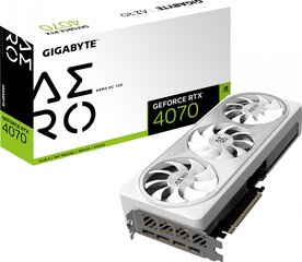 Gigabyte Grafiikkakortti GeForce RTX 4070 AERO OC 12GB GDDR6X 192bit 3DP/HDMI hinta ja tiedot | Näytönohjaimet | hobbyhall.fi