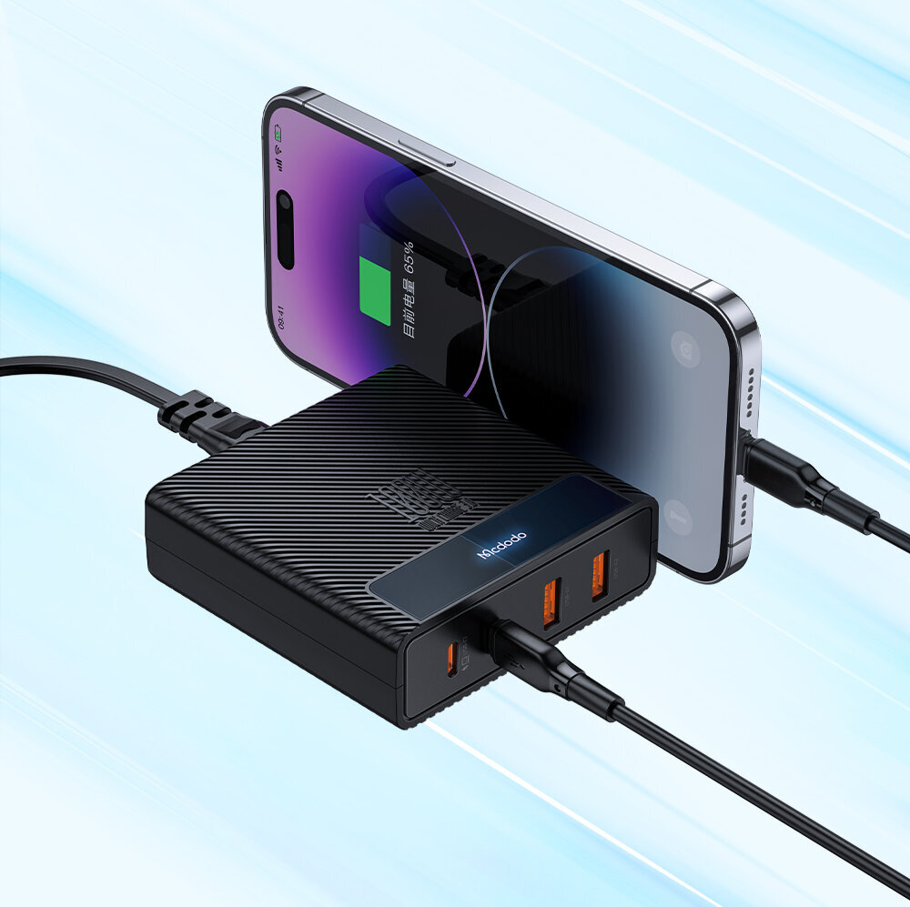 Mcdodo GaN 100W latausasema Mcdodo CH-1802, 2x USB-C, 2x USB-A (musta) hinta ja tiedot | Adapterit | hobbyhall.fi