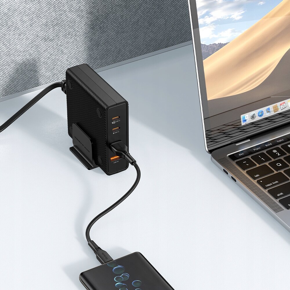 Mcdodo GaN 100W latausasema Mcdodo CH-1802, 2x USB-C, 2x USB-A (musta) hinta ja tiedot | Adapterit | hobbyhall.fi