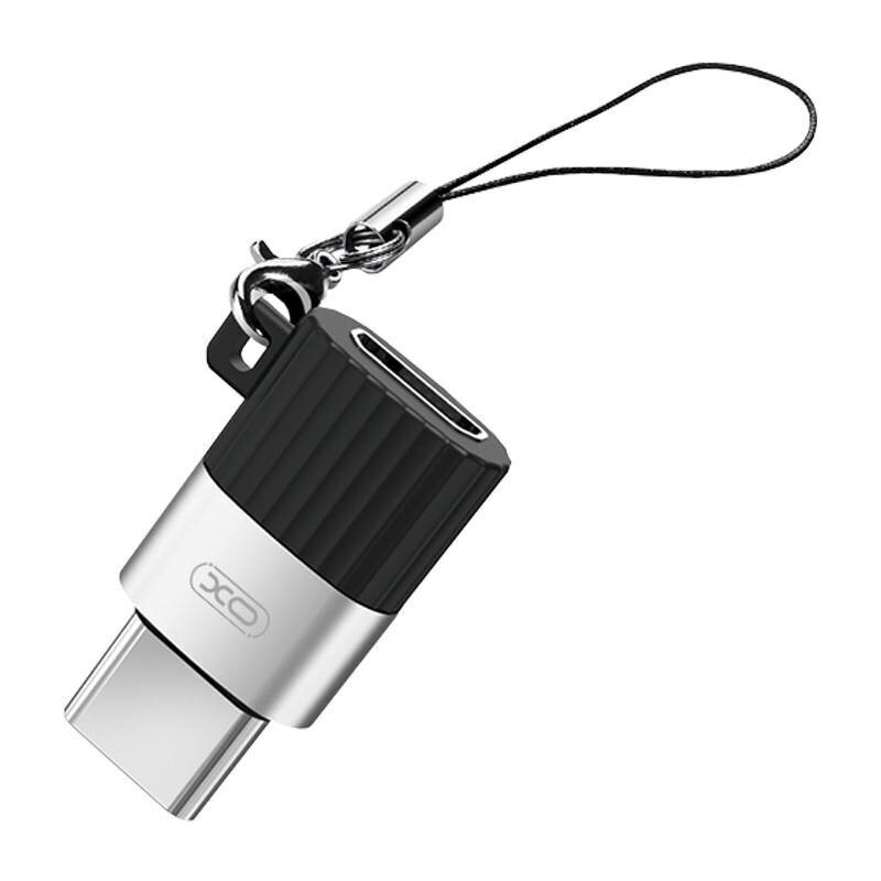 XO XO NB149-C -mikro-USB-USB-C-sovitin (musta) hinta ja tiedot | Adapterit | hobbyhall.fi