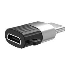 XO XO NB149-C -mikro-USB-USB-C-sovitin (musta) hinta ja tiedot | XO Tietokoneet ja pelaaminen | hobbyhall.fi