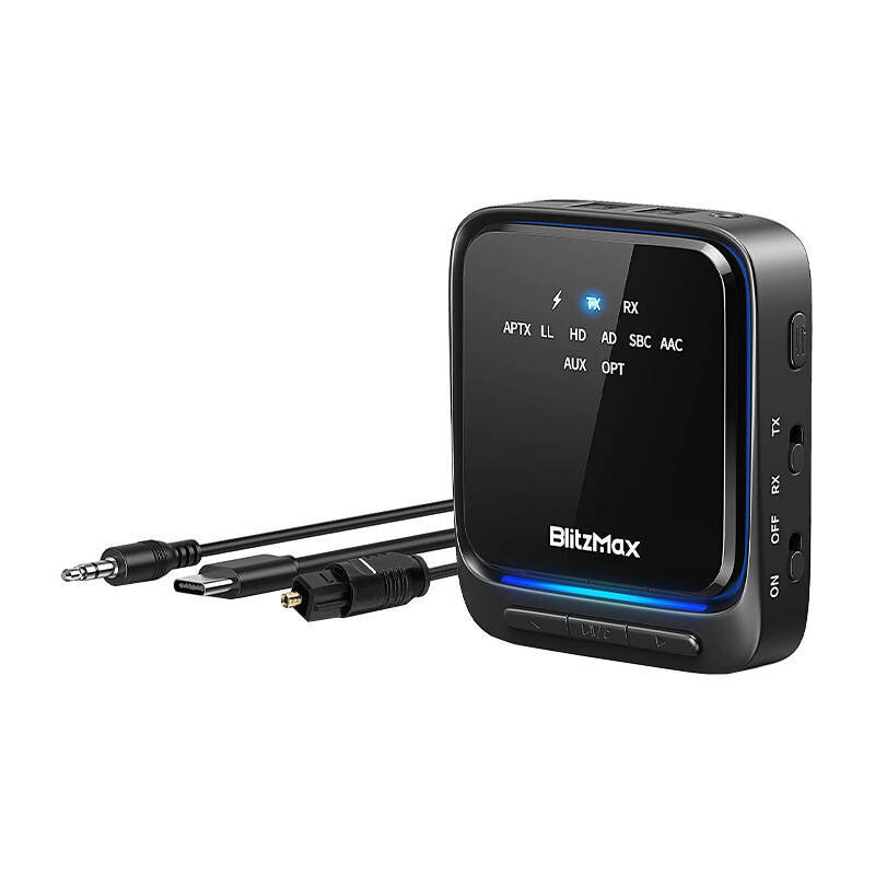 BlitzWolf Bluetooth 5.2 lähetin/vastaanotin BlitzMax BT06, aptX hinta ja tiedot | Adapterit | hobbyhall.fi