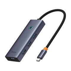 Baseus Hub 5in1 Baseus UltraJoy 5-Port (1xHDMI4K@30Hz + 4xUSB 3.0) harmaa hinta ja tiedot | Baseus Tietokoneet ja pelaaminen | hobbyhall.fi