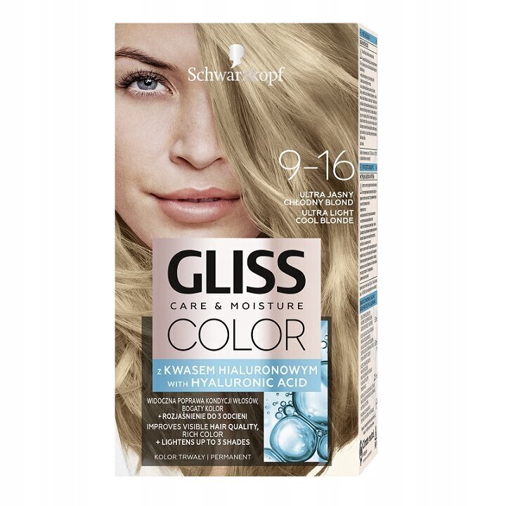 Color Care & Moisture hiusväri 9-16 Ultra Light Cool Blonde hinta ja tiedot | Hiusvärit | hobbyhall.fi