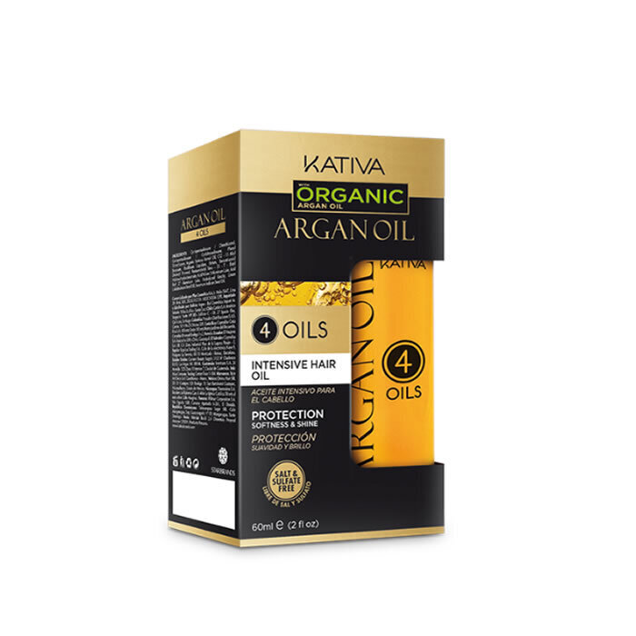 Kativa Argan Oil 4 Oils Intense Hair Oil 60ml hinta ja tiedot | Naamiot, öljyt ja seerumit | hobbyhall.fi