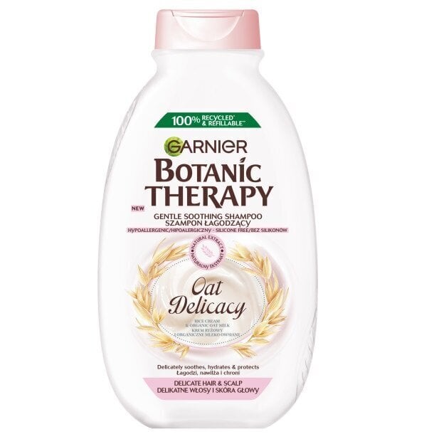 Botanic Therapy Oat Delicacy rauhoittava shampoo herkille hiuksille ja päänahalle 400ml hinta ja tiedot | Shampoot | hobbyhall.fi