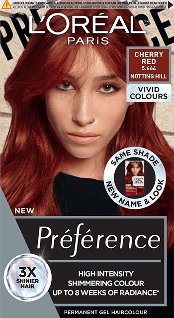 Preference Vivid Colors Pysyvä hiusväri 5.664 kirsikanpunainen hinta ja tiedot | Hiusvärit | hobbyhall.fi