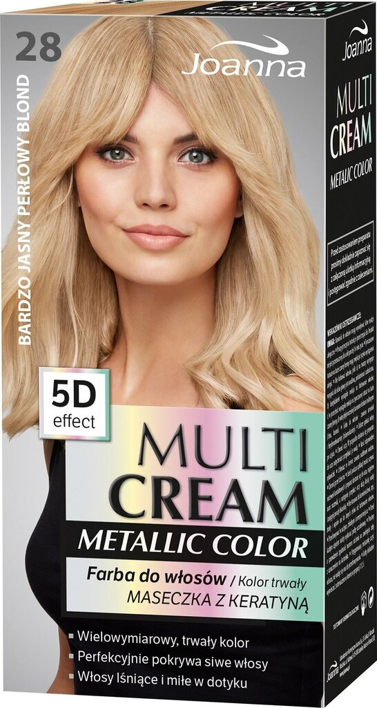 Multi Cream Metallic Color hiusväri 28 Very Light Pearly Blonde hinta ja tiedot | Hiusvärit | hobbyhall.fi