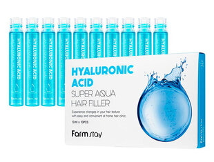Hyaluronihappo Super Aqua Hair Filler kosteuttavat hiusampullit 10x13ml hinta ja tiedot | Naamiot, öljyt ja seerumit | hobbyhall.fi